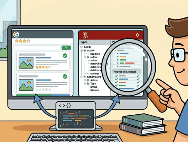 Illustration des deux outils possibles pour les données structurées sur un ordinateur