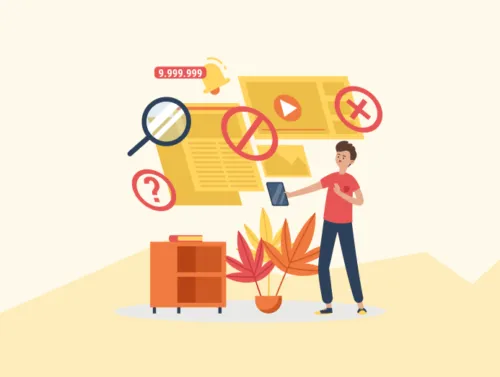 Illustration d'une personne qui fait un mauvais contenu, anadapté pour le content spinning