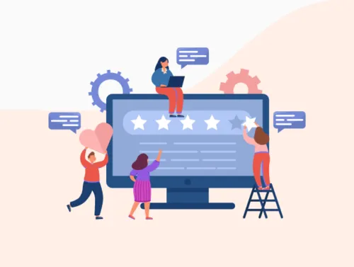 Illustration de l'amélioration de la satisfaction client grâce au logiciel CRM.