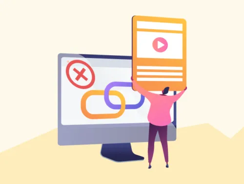 Illustration d' une pancarte qui empêche la création d'un lien nofollow SEO. 