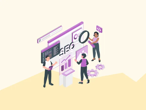 Illustration de personnes qui font des redirections 301 en SEO.