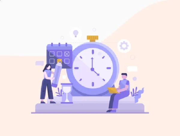 Illustration d'une montre symbolisant la réduction du temps de développement avec un framework web.