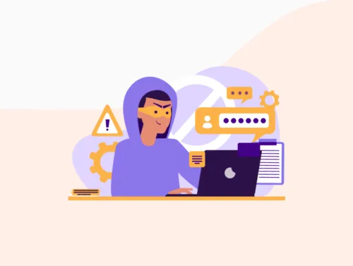 Illustration d'un hacker qui trouve le mot de passe d'un site WordPress non sécurisé.