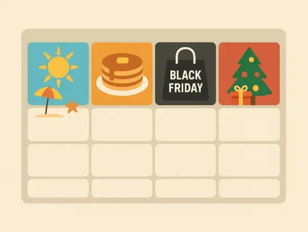 Illustration calendrier des marronniers marketing