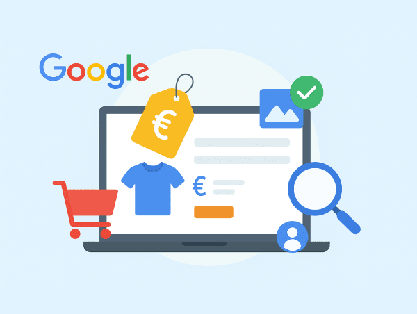 Illustration d'une fiche produit Google Shopping