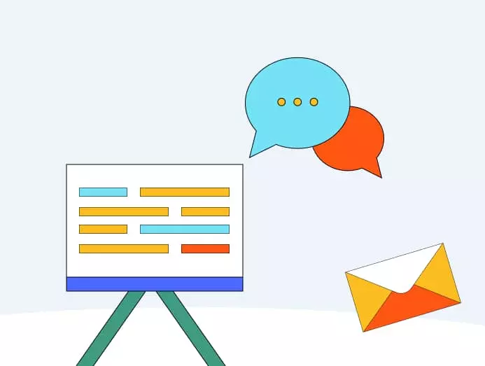 Illustration d'un panneau d'affichage de communication interne