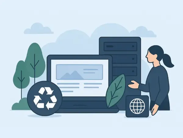 Illustration choix d'un hébergement responsable pour le site web