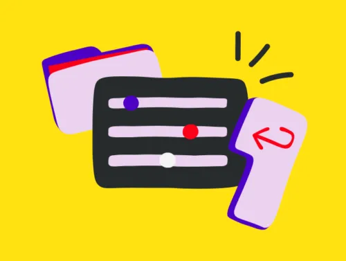 Illustration d'un fichier et de la touche entrée