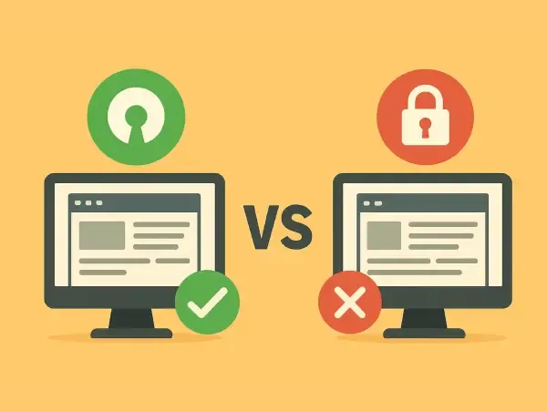 Illustration CMS open source VS propriétaire