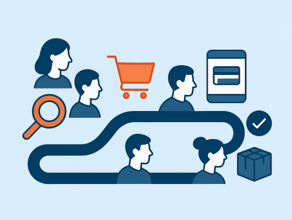 Illustration du parcours client sur un e-commerce
