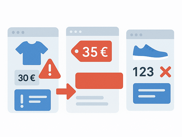 Illustration des erreurs à évite dans les flux produits