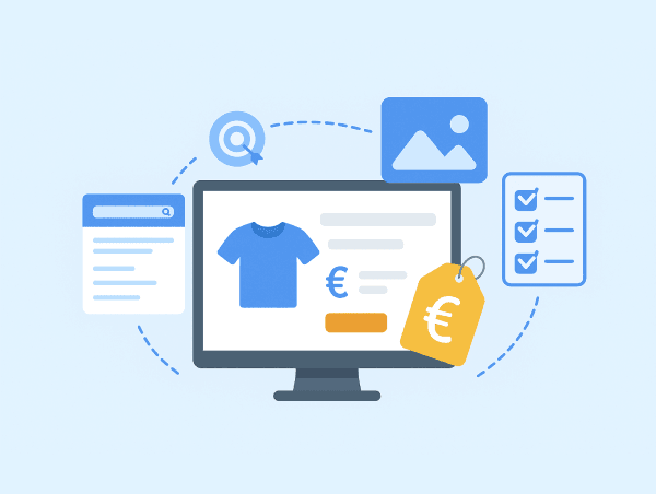 Illustration d'une optimisation des attributs clés d'un produit dans Google Shopping