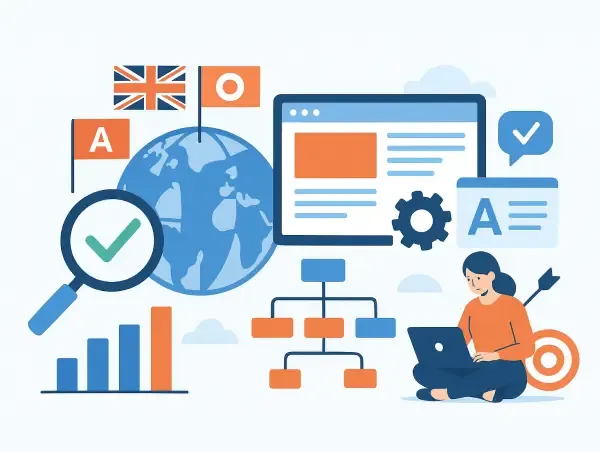 Illustration des points stratégiques du SEO international
