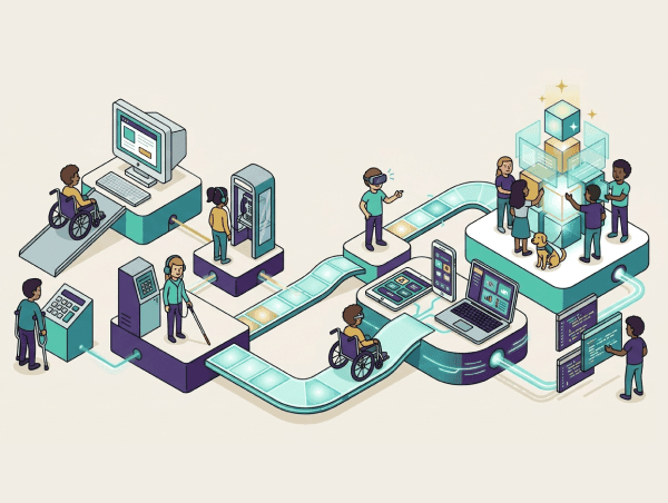 Illustration des situations où s'appliquent la RGAA 5 autour de l'accessibilité numérique