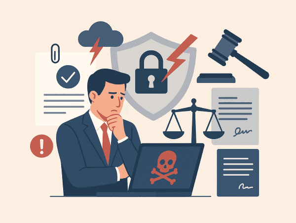 Illustration des risques juridiques suite à une cyberattaque