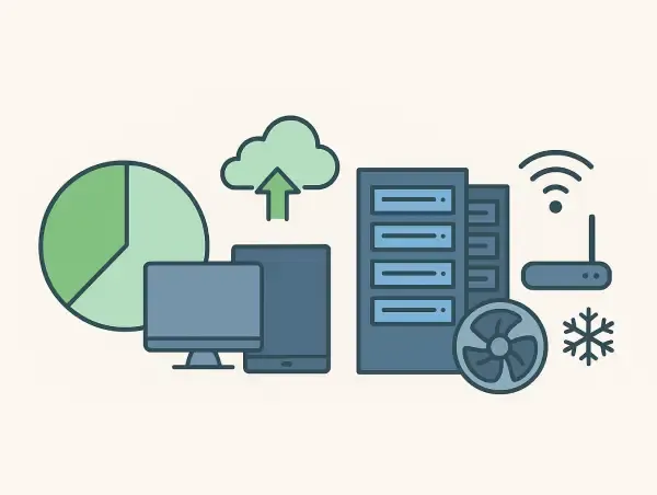 Illustration source d'émission de CO₂ dans le numérique