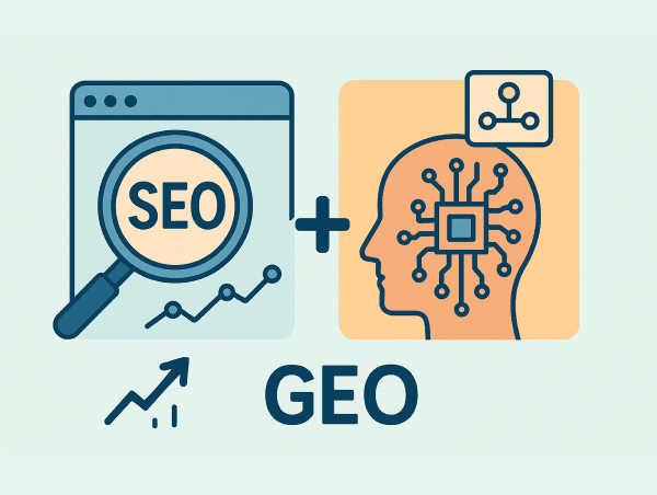 Illustration stratégie combinant SEO et GEO