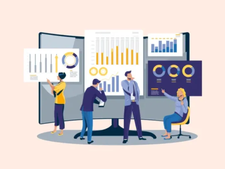 Illustration de graphiques montrant des résultats d'UX analytics
