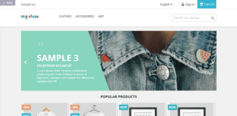 Exemple d'un thème classic PrestaShop