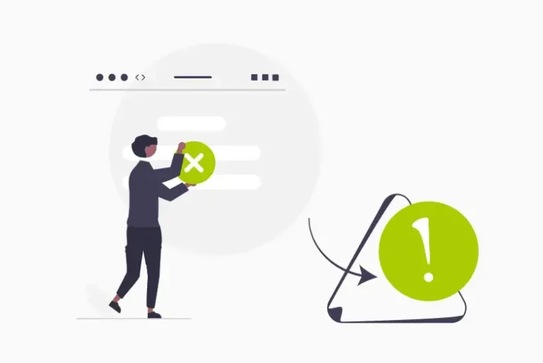 Illustration vectorielle démontrant une erreur sur un site web