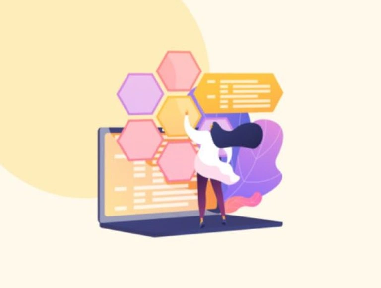 Illustration d'une personne qui manipule les algorithmes de Google pour son Link Spam Update.