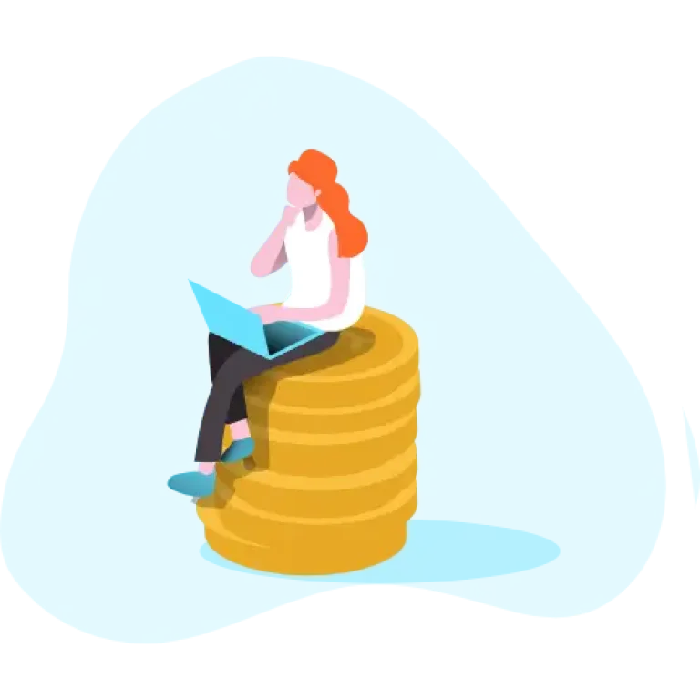 Femme sur son ordinateur connecté à un content delivery network  Glisser