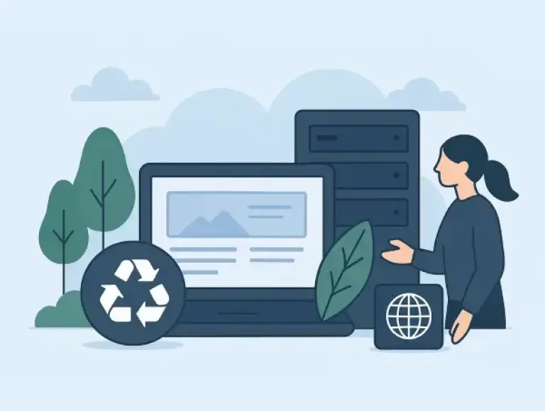 Illustration choix d'un hébergement responsable pour le site web