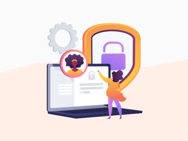 Illustration d'un développeur utilisant sa compétence de sécurité en ligne de site web