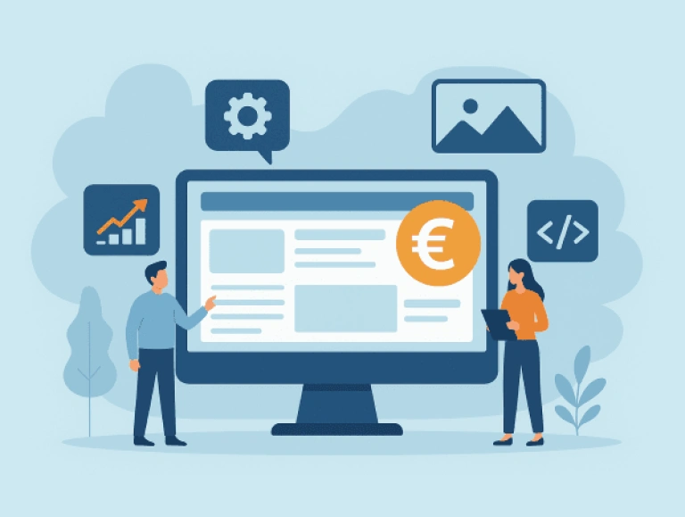 Illustration des critères impactant le prix d'un site vitrine