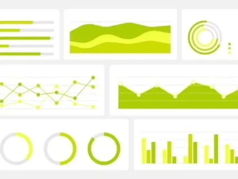 Illustration de statistiques sur site web.