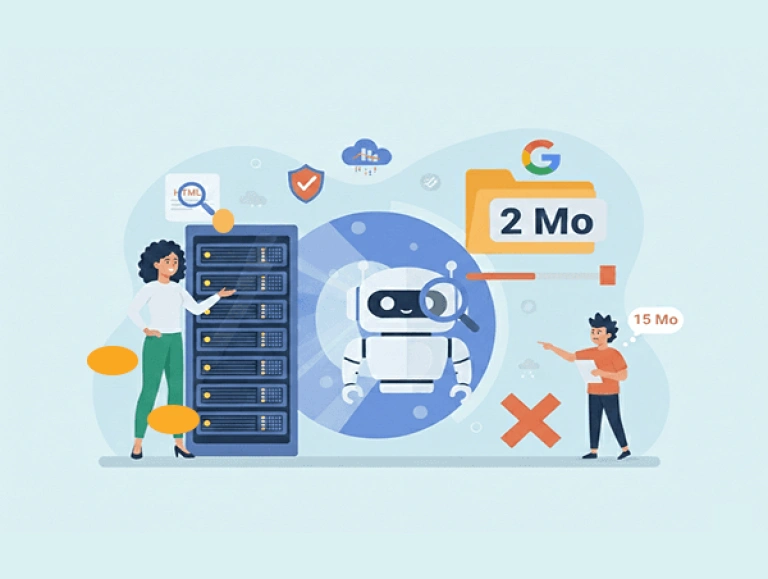 Illustration analyse Googlebot fichier HTML de 2 Mo