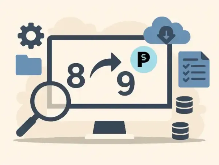 Illustration d'un site e-commerce Prestashop passant de version 8 à 9