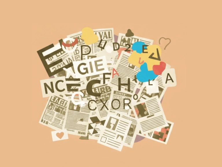 Illustration de plusieurs éléments d'identité de marque : typographie, image, couleurs...