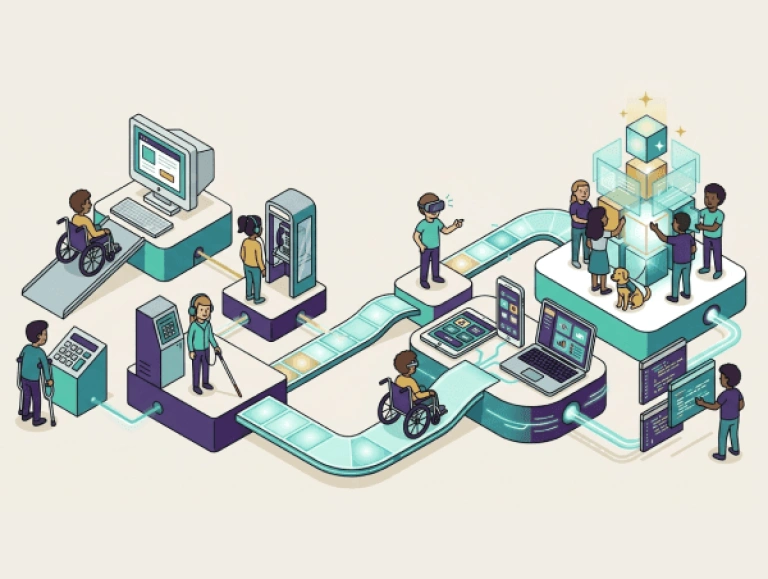 Illustration des situations où s'appliquent la RGAA 5 autour de l'accessibilité numérique