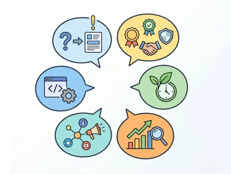Image montrant les six actions à mettre en place pour apparaître dans les résultats AI Overview